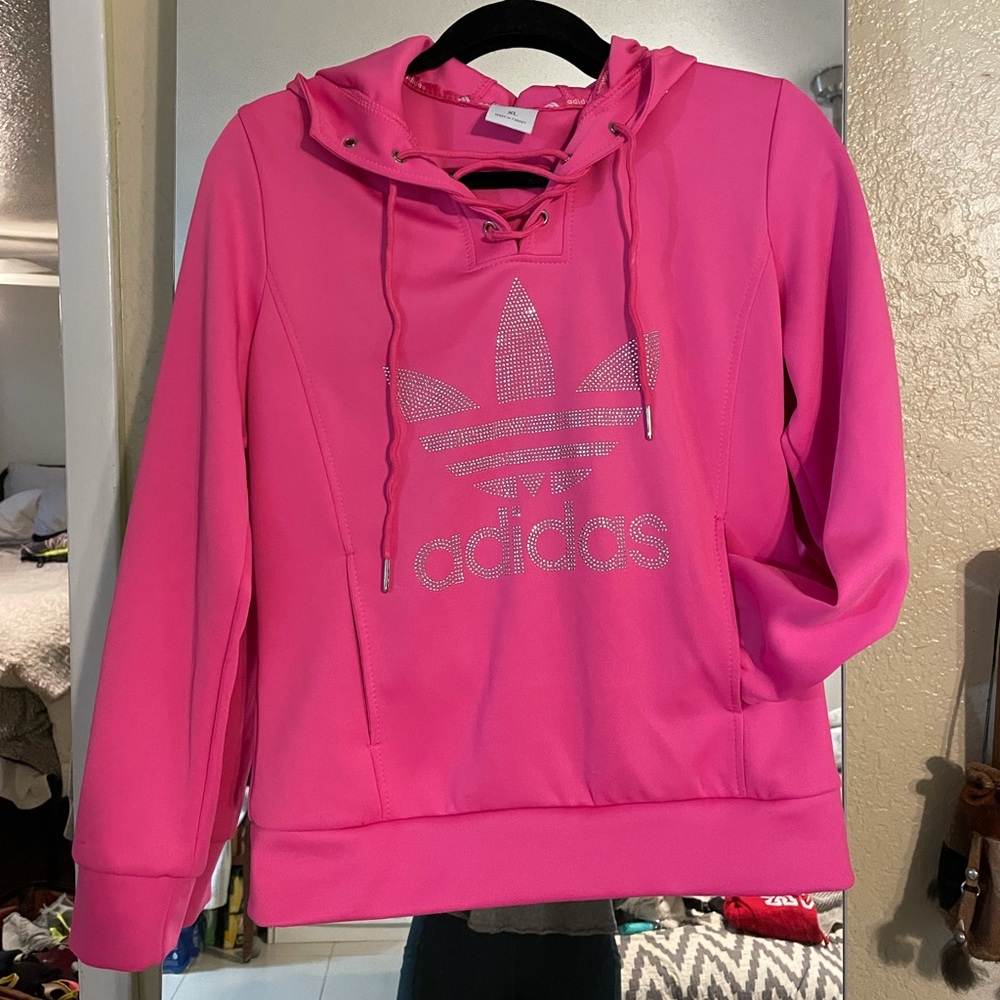 Pink Adidas hoodie